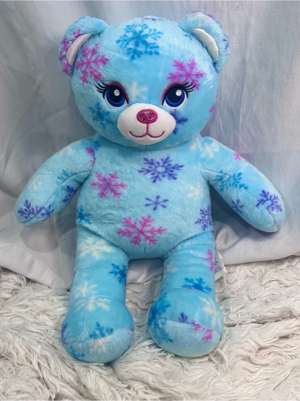Build a Bear RARE 2019 Snowflake Plush Teddy Bear - Snow Much Fun Stuffed plush